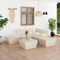 vidaXL 6-tlg. Garten-Paletten-Lounge-Set Impr&auml;gniertes Fichtenholz