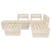 vidaXL 6-tlg. Garten-Paletten-Lounge-Set Impr&auml;gniertes Fichtenholz