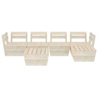 vidaXL 6-tlg. Garten-Paletten-Lounge-Set Impr&auml;gniertes Fichtenholz