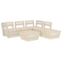 vidaXL 6-tlg. Garten-Paletten-Lounge-Set Impr&auml;gniertes Fichtenholz