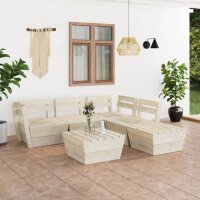 vidaXL 6-tlg. Garten-Paletten-Lounge-Set Impr&auml;gniertes Fichtenholz