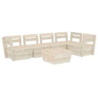 vidaXL 6-tlg. Garten-Paletten-Lounge-Set Impr&auml;gniertes Fichtenholz