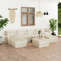 vidaXL 7-tlg. Garten-Paletten-Lounge-Set Impr&auml;gniertes Fichtenholz