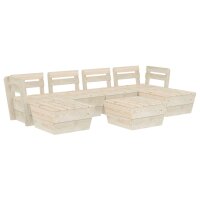 vidaXL 7-tlg. Garten-Paletten-Lounge-Set Impr&auml;gniertes Fichtenholz