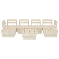 vidaXL 7-tlg. Garten-Paletten-Lounge-Set Impr&auml;gniertes Fichtenholz