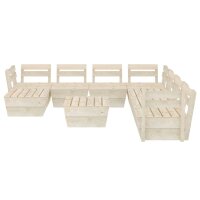 vidaXL 9-tlg. Garten-Paletten-Lounge-Set Impr&auml;gniertes Fichtenholz