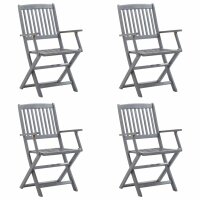 WOWONA Klappbare Gartenst?hle 4 Stk. mit Kissen...
