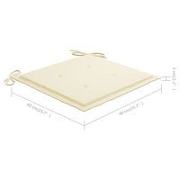 vidaXL Klappbare Gartenstühle 2 Stk. mit Kissen Massivholz Akazie