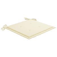 vidaXL Klappbare Gartenstühle 2 Stk. mit Kissen Massivholz Akazie