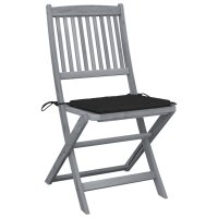 WOWONA Klappbare Gartenst?hle 2 Stk. mit Kissen...