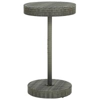 vidaXL 3-tlg. Gartenbar-Set mit Kissen Poly Rattan Grau