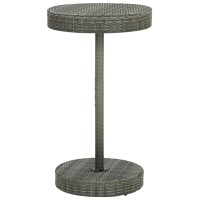 vidaXL 3-tlg. Gartenbar-Set Poly Rattan Grau