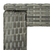 vidaXL 7-tlg. Gartenbar-Set mit Kissen Poly Rattan Grau