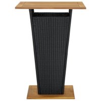 vidaXL 5-tlg. Gartenbar-Set mit Kissen Poly Rattan Schwarz