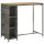 vidaXL 5-tlg. Gartenbar-Set mit Kissen Poly Rattan Grau