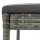 vidaXL 5-tlg. Gartenbar-Set mit Kissen Poly Rattan Grau