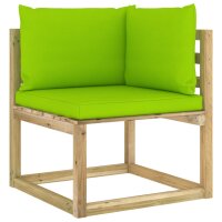 vidaXL 10-tlg. Garten-Lounge-Set mit Kissen Impr&auml;gniertes Kiefernholz