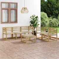 vidaXL 6-tlg. Garten-Lounge-Set Gr&uuml;n Impr&auml;gniertes Kiefernholz