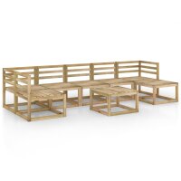 vidaXL 8-tlg. Garten-Lounge-Set Gr&uuml;n Impr&auml;gniertes Kiefernholz