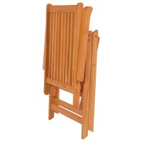 vidaXL Gartenst&uuml;hle 4 Stk. mit Schwarzen Kissen Massivholz Teak