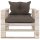 vidaXL Garten-Palettensofa mit Taupe Kissen Kiefernholz