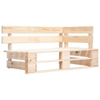 vidaXL Garten-Paletten-Ecksofa Imprägniertes Kiefernholz