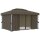 vidaXL Pavillon mit Vorhang 4x3 m Taupe Aluminium