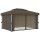 vidaXL Pavillon mit Vorhang 4x3 m Taupe Aluminium