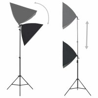 vidaXL Fotostudio-Set mit Softboxen, Hintergrundsystem und Reflektor