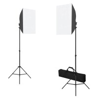 vidaXL Fotostudio-Set mit Softboxen, Hintergrundsystem...