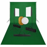 vidaXL Fotostudio-Set mit Softboxen, Hintergrundsystem...