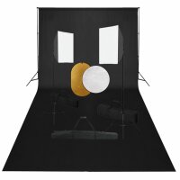 vidaXL Fotostudio-Set mit Softboxen, Hintergrundsystem und Reflektor