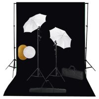 vidaXL Fotostudio-Set mit Leuchten, Schirmen,...