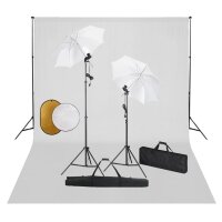 vidaXL Fotostudio-Set mit Leuchten, Schirmen,...