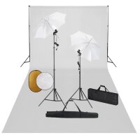 vidaXL Fotostudio-Set mit Leuchten, Schirmen,...