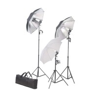 WOWONA Fotostudio-Set mit Lampen, Schirmen, Hintergrund...