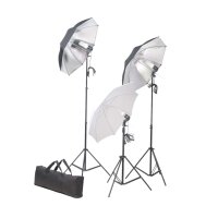 WOWONA Fotostudio-Set mit Leuchten, Schirmen, Hintergrund, Reflektor