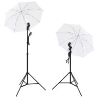 vidaXL Fotostudio-Set mit Lampen, Schirmen, Hintergrund, Reflektor