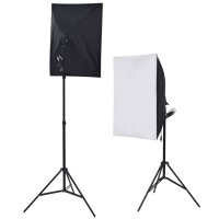 vidaXL Fotostudio-Set mit Softbox-Lampen, Hintergrund und...