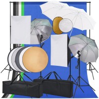 vidaXL Fotostudio-Set Softbox-Lampen, Schirm,...