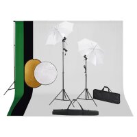 vidaXL Fotostudio-Set mit Leuchten, Schirmen,...