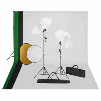 vidaXL Fotostudio-Set mit Leuchten, Hintergrund und...