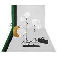 vidaXL Fotostudio-Set mit Leuchten, Hintergrund und...