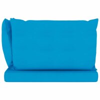 vidaXL Garten-Palettensofa 2-Sitzer mit Kissen Hellblau Kiefernholz