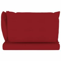 vidaXL Garten-Palettensofa 2-Sitzer mit Kissen Weinrot Kiefernholz