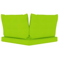 vidaXL Garten-Palettensofa 2-Sitzer mit Kissen Hellgr&uuml;n Kiefernholz