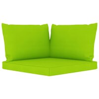 vidaXL Garten-Palettensofa 2-Sitzer mit Kissen Hellgr&uuml;n Kiefernholz