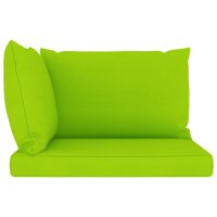 vidaXL Garten-Palettensofa 2-Sitzer mit Kissen Hellgr&uuml;n Kiefernholz