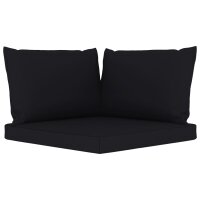 vidaXL 6-tlg. Garten-Lounge-Set Kissen Schwarz Kiefer Impr&auml;gniert