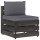 vidaXL Modulares Mittelsofa mit Kissen Grau Imprägniertes Holz